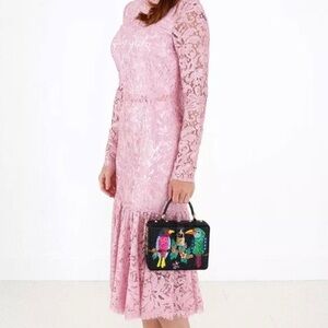 Dolce & Gabbana Lace Flounce Dress in size 38 IT.